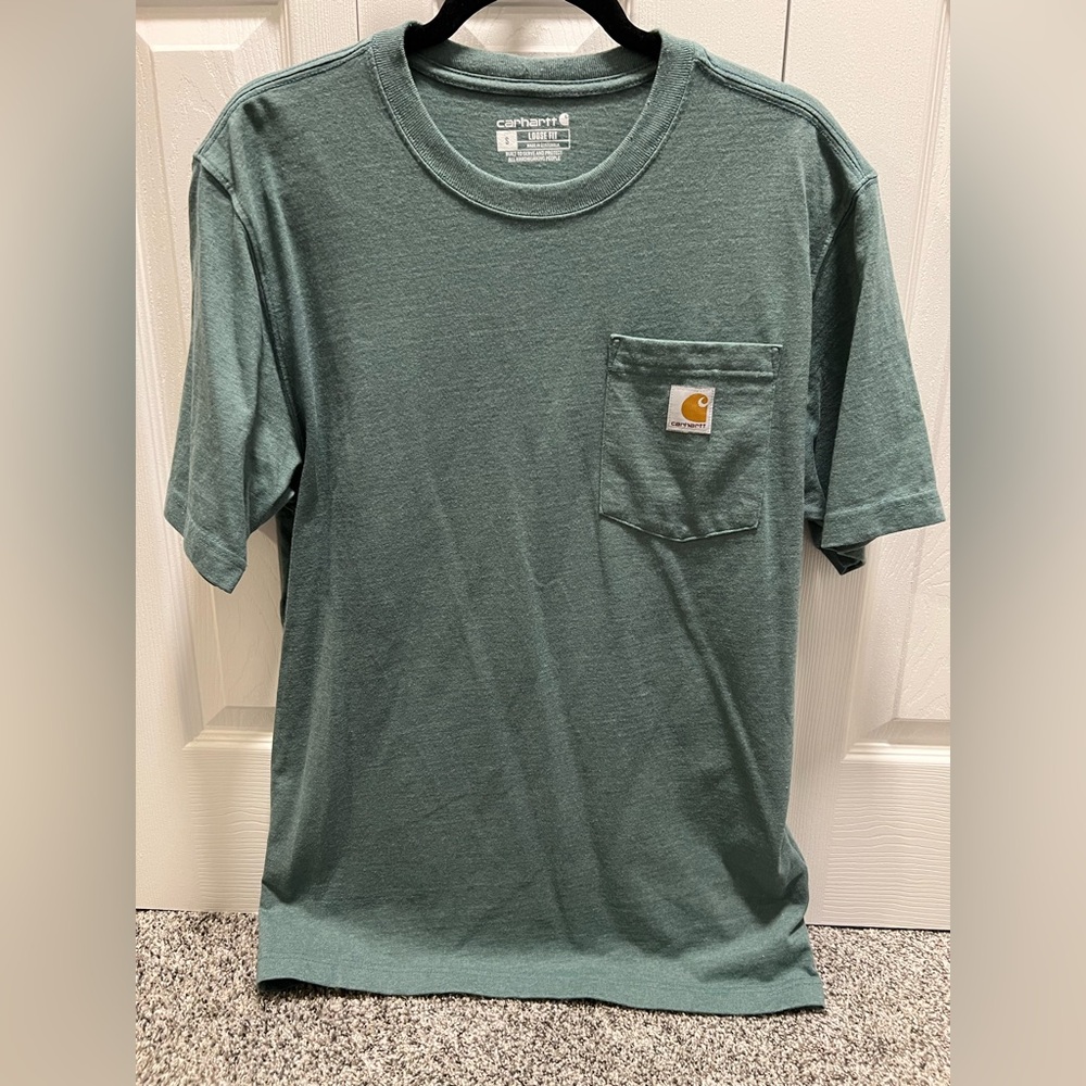 Carhartt Men's Light Green Short Sleeve Pocket Tee